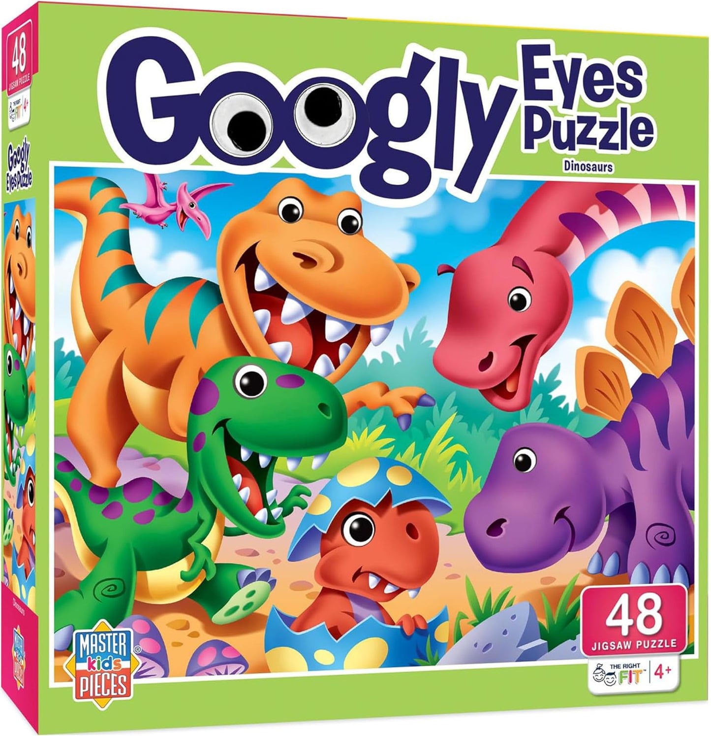 MasterPieces – 48 Piece Jigsaw Puzzle for Kids 4+ Years, Pets with Googly Eyes, Educational and Fun Game, Gift Idea for Children, 19" x 14