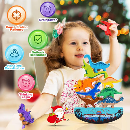 IPOURUP Montessori Toys for Kids 3-7 Wooden Farm Animal Blocks Stacking Games Educational Toy for 3 4 5 6 Year Old Girls Boys Christmas Birthday Gifts for Grandkids Toddler Balance Game Girls Age 3-5