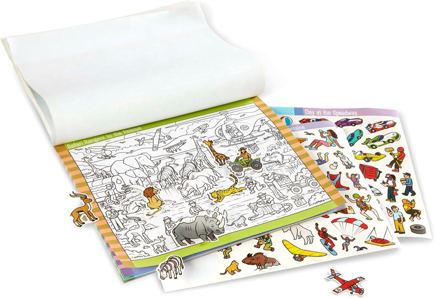 Melissa & Doug Seek and Find Sticker Pad – Adventure (400+ Stickers, 14 Scenes to Color) Search and Find Sticker Pads, Arts and Crafts Activity for Kids Ages 4+ - FSC-Certified Materials