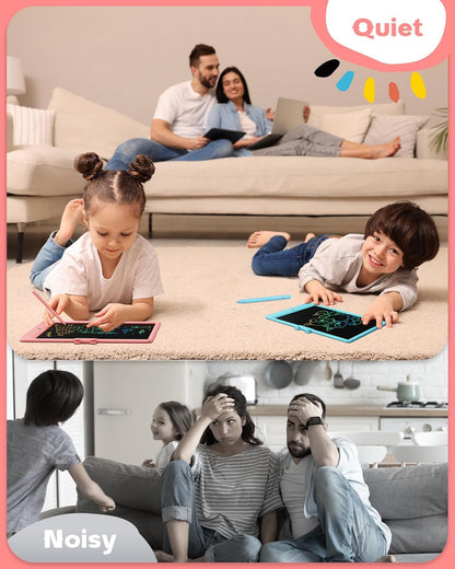 Bravokids Toys for 3-6 Years Old Girls Boys, LCD Writing Tablet 10 Inch Doodle Board, Electronic Drawing Pads, Educational Birthday Gift for 3 4 5 6 7 8 Years Old Kids Toddler (Blue)