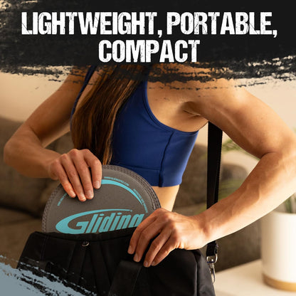 Gliding Discs for Working Out - Exercise Sliders for Carpet & Hardwood Floors 1 Pair, Authentic Workout Sliders Disc for Full Body Resistance Workout, Includes 4 Streaming Video Workouts