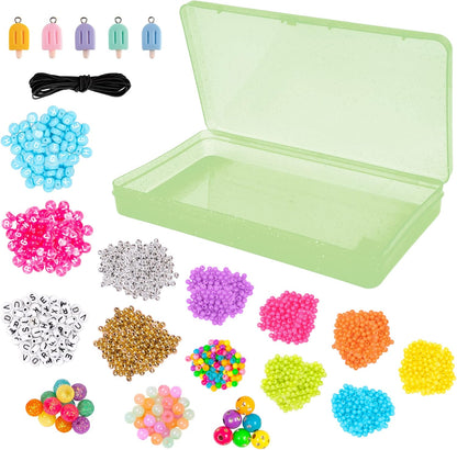 Fashion Angels Ice Pop Bead Shop Beading Kit - Over 2500 Beads for Friendship Bracelets and Necklaces - Jewelry Design Kit with Keeper Case - Ages 8 and Up