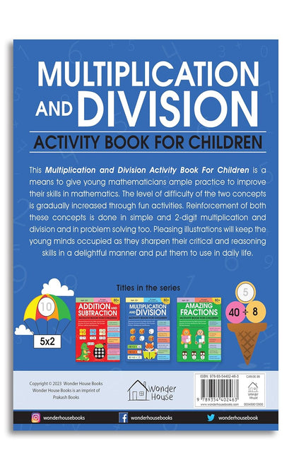 Multiplication and Division Activity Book For Children - 80+ Activities Inside