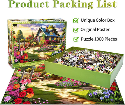 Jigsaw Puzzles for Adults 1000 Piece Puzzle for Adults 1000 Pieces Puzzle 1000 Pieces-Idyllic Rural Summer Landscape