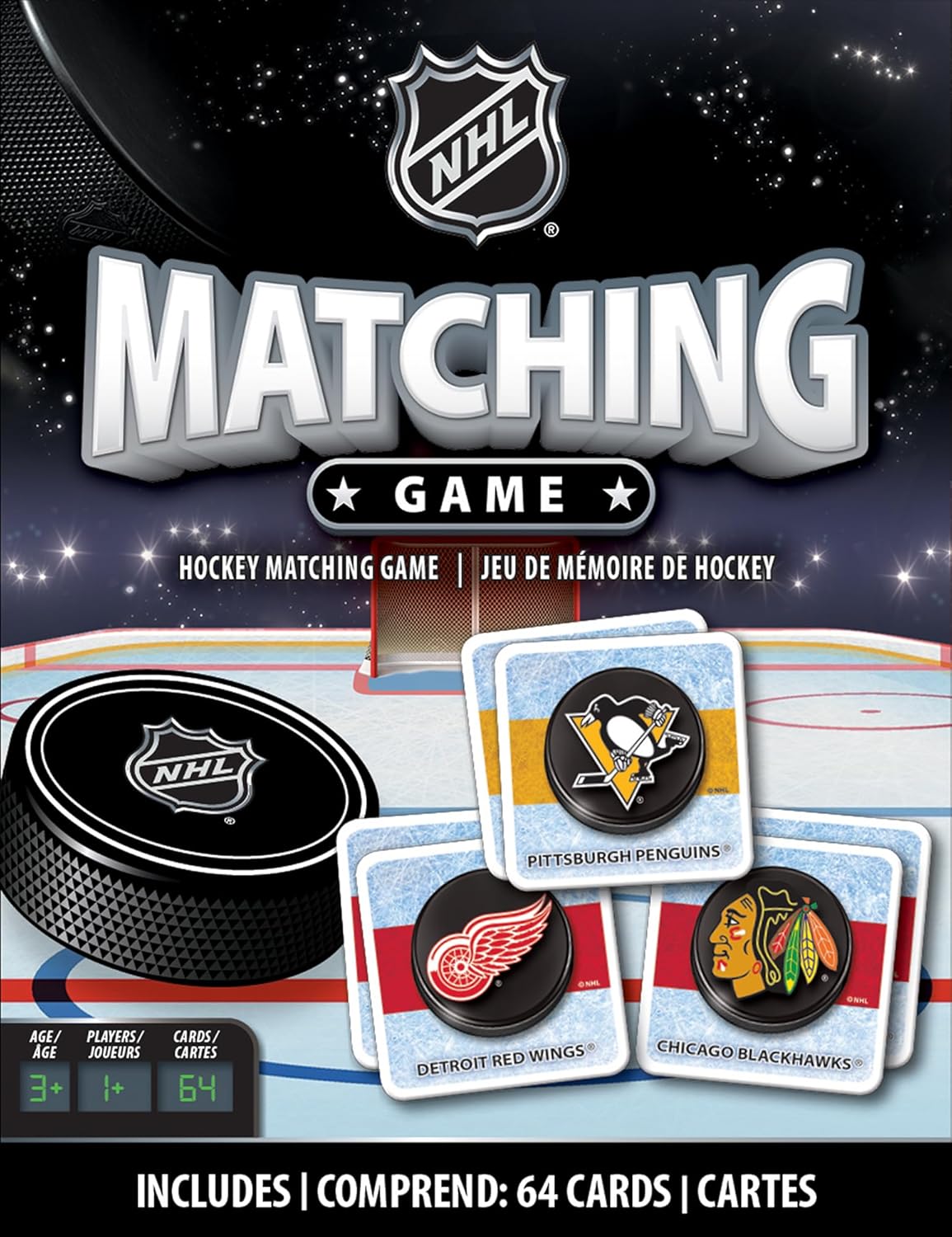 MasterPieces NHL Chicago Blackhawks Matching Game, For Ages 3+ - Fun Family Entertainment for Kids and Adults - Educational, Engaging, and Perfect for Game Night, Interactive Classroom Activities