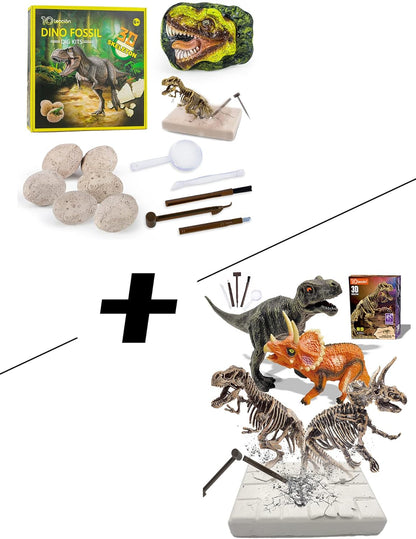 Dinosaur Fossil Digging Kit for Kids, Dinosaur Eggs Excavation Kit, Dino Fossil Dig Kit, Great STEM Science Kit Gifts