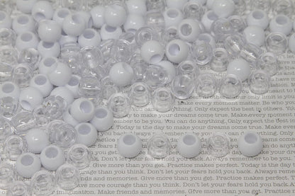 160PC 12x15 mm Premium Wholesale Pony Beads, Bracelet Cool Beads, Beads for Hair Braids, Beads for Kids Crafts, Plastic Beads, Hair Beads for Braids for Girls