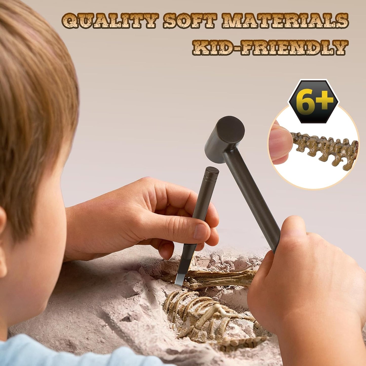 VIBIRIT Dig Up Dinosaurs Skeleton Set,Dinosaur Digging Fossil Kit Model Toys,Excavation Kits for kids5-12year,Educational Realistic Toys for Kids,Boys,Girls