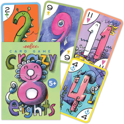 eeBoo Old Maid Playing Card Game - 50 Career Themed Cards, Classic Matching Card Game, Durable Oversized Cards, Screen-Free Fun, Ages 5+