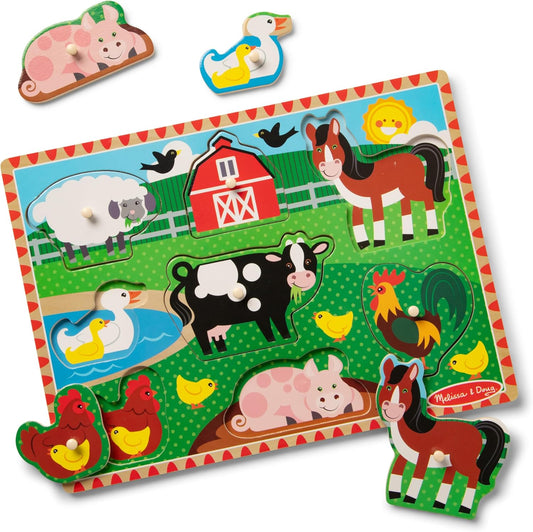 Melissa & Doug Pets Wooden Peg Puzzle (8 pcs)