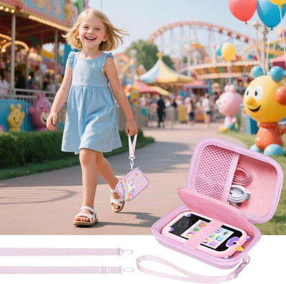 Leayjeen Kids Smartphone Case Compatible with Kikapabi/Joozfee/Prysyedawn 2.8" Touchscreen Toddler Learning Play Toy Phone,Birthday Gifts for Girls Age 3-10 Kids Toys Cell Phone-Purple(Case Only)