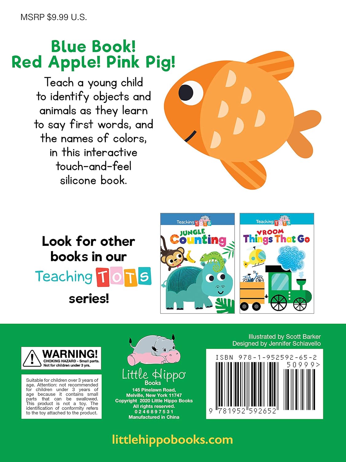 Colorful First Words - Silicone Touch and Feel Board Book - Sensory Board Book
