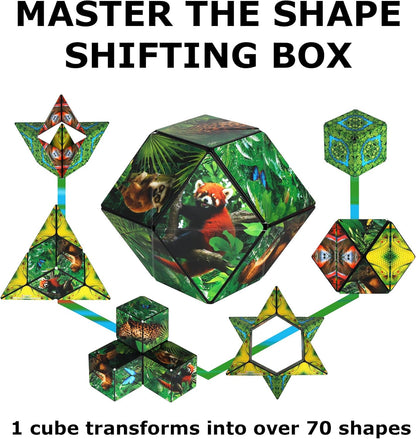 Shashibo Shape Shifting Box - Award-Winning STEM Fidget Toy with Ultra Strong Magnets - Puzzle Cube Transforms Into 100+ Shapes, Perfect Sensory Gift for Kids, Teens, and Adults (Artic)