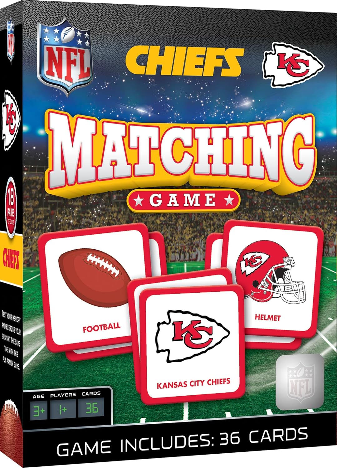 MasterPieces Sports Games - NFL Matching Game - Game for Kids and Family - Laugh and Learn