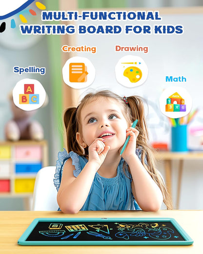 Bravokids Toys for 3-6 Years Old Girls Boys, LCD Writing Tablet 10 Inch Doodle Board, Electronic Drawing Pads, Educational Birthday Gift for 3 4 5 6 7 8 Years Old Kids Toddler (Blue)