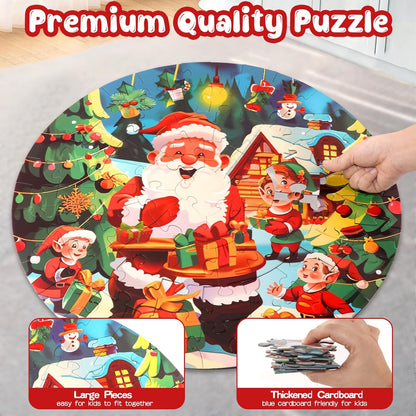 Jigsaw Floor Puzzles for Kids Games - Christmas 70 Pieces Large Toddler Puzzles for Girls Boys Ages 3 4 5 6 7 8 Years Old - Educational Toys for Unicorn Activity Birthday Christmas