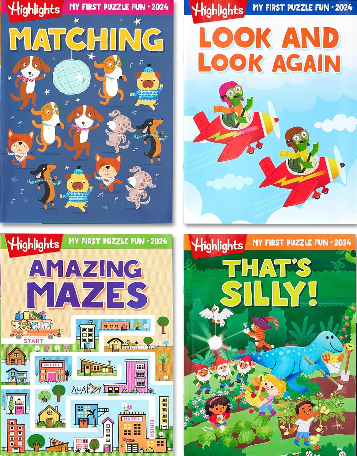My First Puzzle Fun 2026 Activity Book Set with Mazes, Matching and More, Kids Puzzle Books for Travel, Learning and Screen-Free Play for Kids 3-6