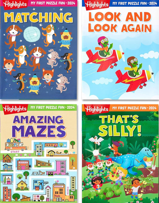 My First Puzzle Fun 2026 Activity Book Set with Mazes, Matching and More, Kids Puzzle Books for Travel, Learning and Screen-Free Play for Kids 3-6