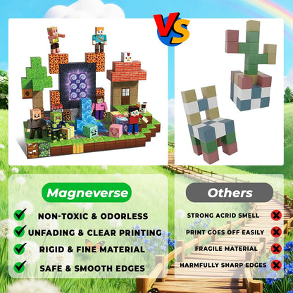 160 Pcs Magnetic Blocks - Magnetic Building Blocks for Kids Ages 4-8, Magnet Cubes Stacking Toy, Classroom STEM Toys, Birthday Gift for 3+ Year Old Boys Girls (Patent Pending)