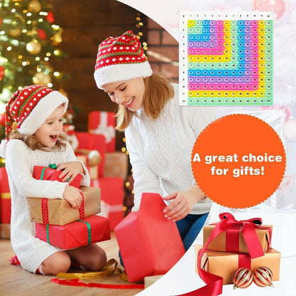 12x12 Multiplication Chart Games for Kids: Fun & Easy Learning! Press & Learn Multiplication Table Toy, STEM Math Skills Practice for Ages 4-12, Home & School Sensory Tool (US Certified Silicone)