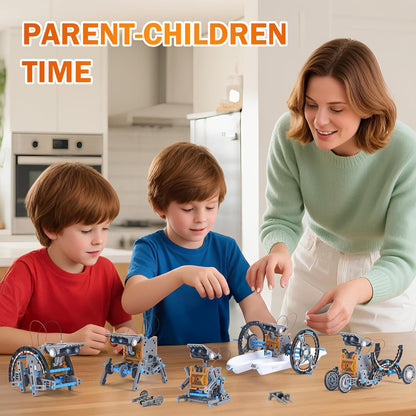 AESGOGO STEM Projects for Kids Ages 8-12, Solar Robot Science Building Kits, Birthday Gifts for 8 9 10 11 12-16 Year Old Boys Girls Teens, Robotics Powered by Sun or Battery(Not Include).