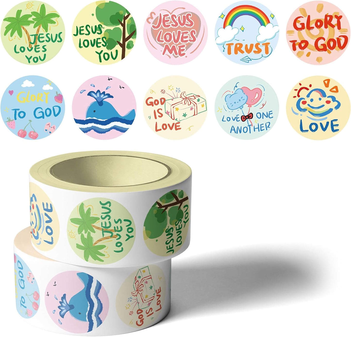 Chemistry Stickers Roll for Kids, Science Lab Experiment Stickers, 1000PCS 2 Rolls Chemical Lab Reward Labels, 10 Styles Classroom Teacher Supplies STEM Party Favors