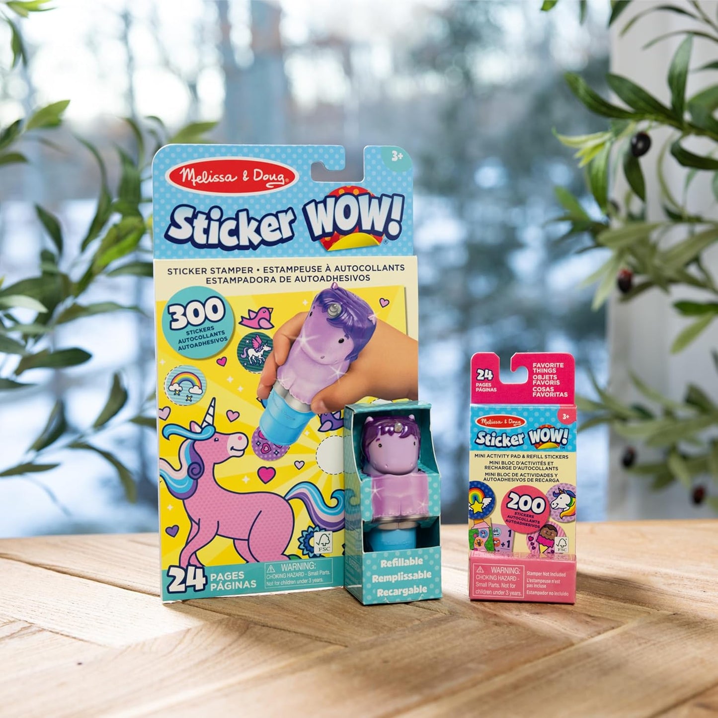 Melissa & Doug Sticker Wow!™ Sticker Stamper and 24-Page Activity Pad, 300 Stickers, Arts and Crafts Fidget Toy Collectible Character – Dinosaur - for Kids Ages 3+ - FSC Certified