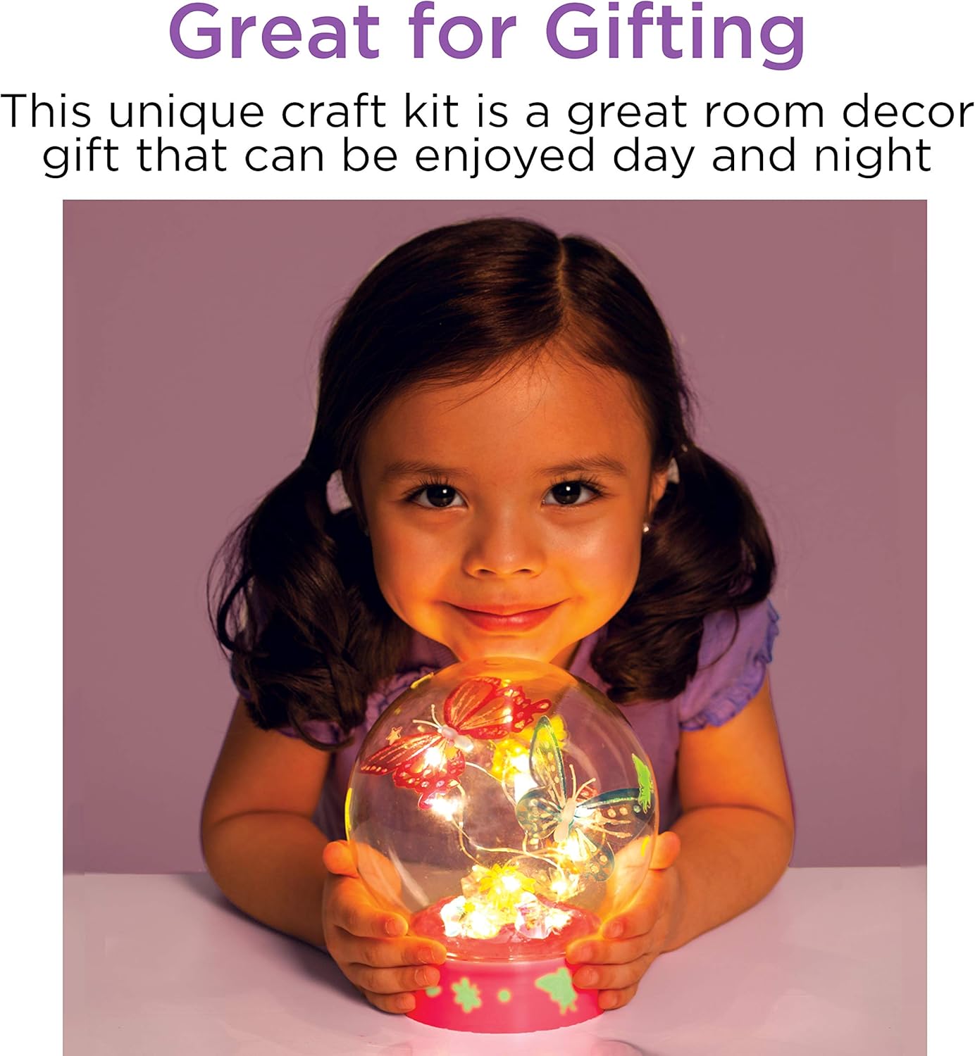 Creativity for Kids Butterfly Fairy Lights Kit | Create a Glowing Fairy Night Light with Butterflies & Sparkle | Relaxing DIY Craft & Imaginative Room Décor for Kids Everywhere (Ages 7+)