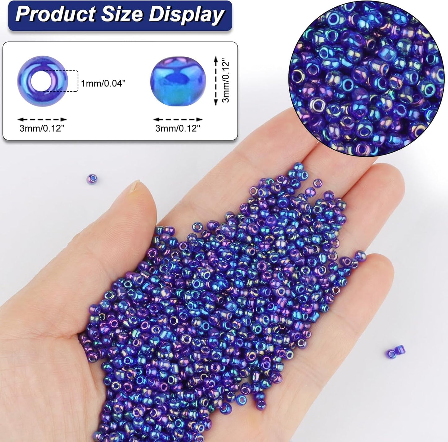 10100 Pcs Size 11/0 Glass Seed Beads, 2 mm Dark Green Small Mini Spacer Loose Pony Beads for Jewelry Making and DIY Crafts - Colors A
