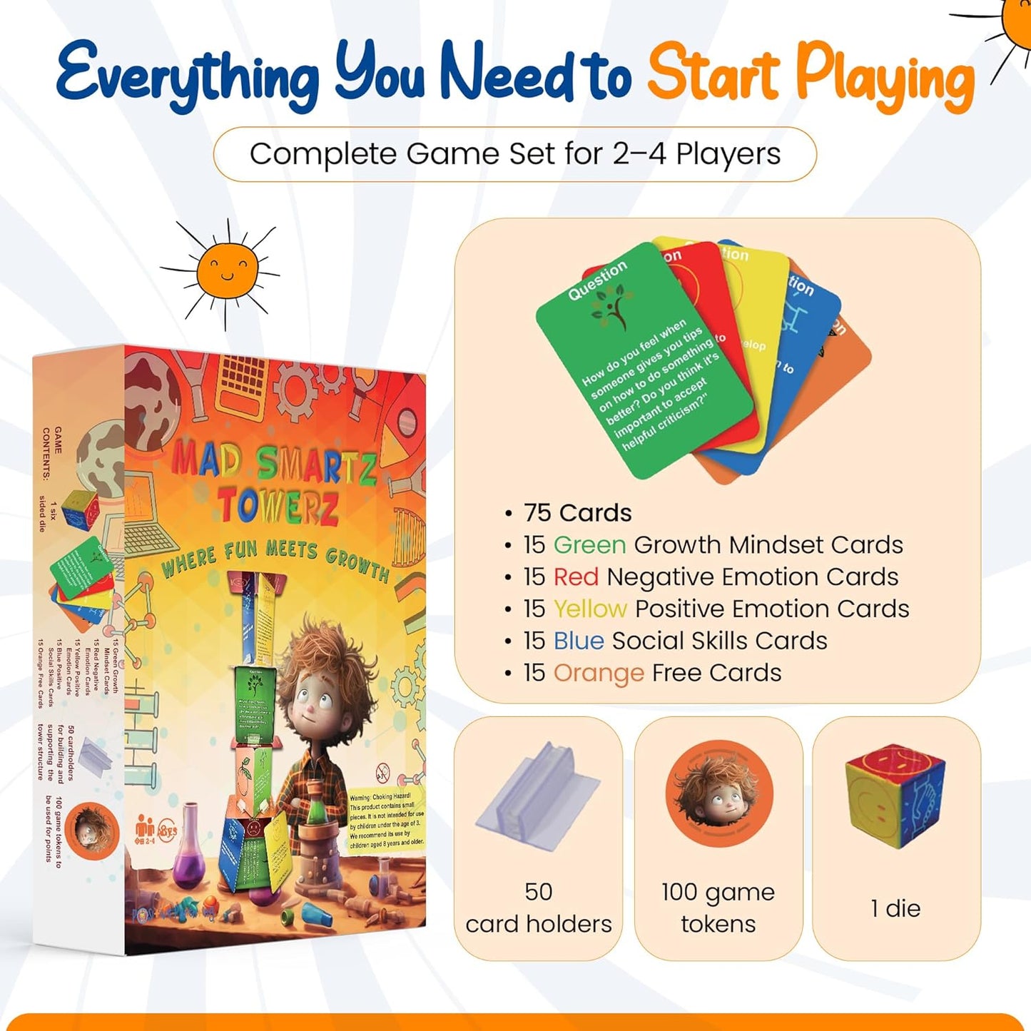 Thought-Spot Mad Smartz Anger Management & Social Skills Game for Kids & Teens | Impulse Control & CBT Tool for Emotional Regulation | for Home, School, or Therapy | Autism & ADHD Must-Have