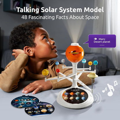 Science Can Solar System for Kids, Talking Astronomy Solar System Model Kit, Planetarium Projector with 8 Planets STEM Space Toys for 3 4 5+ Years Old Boys Girls