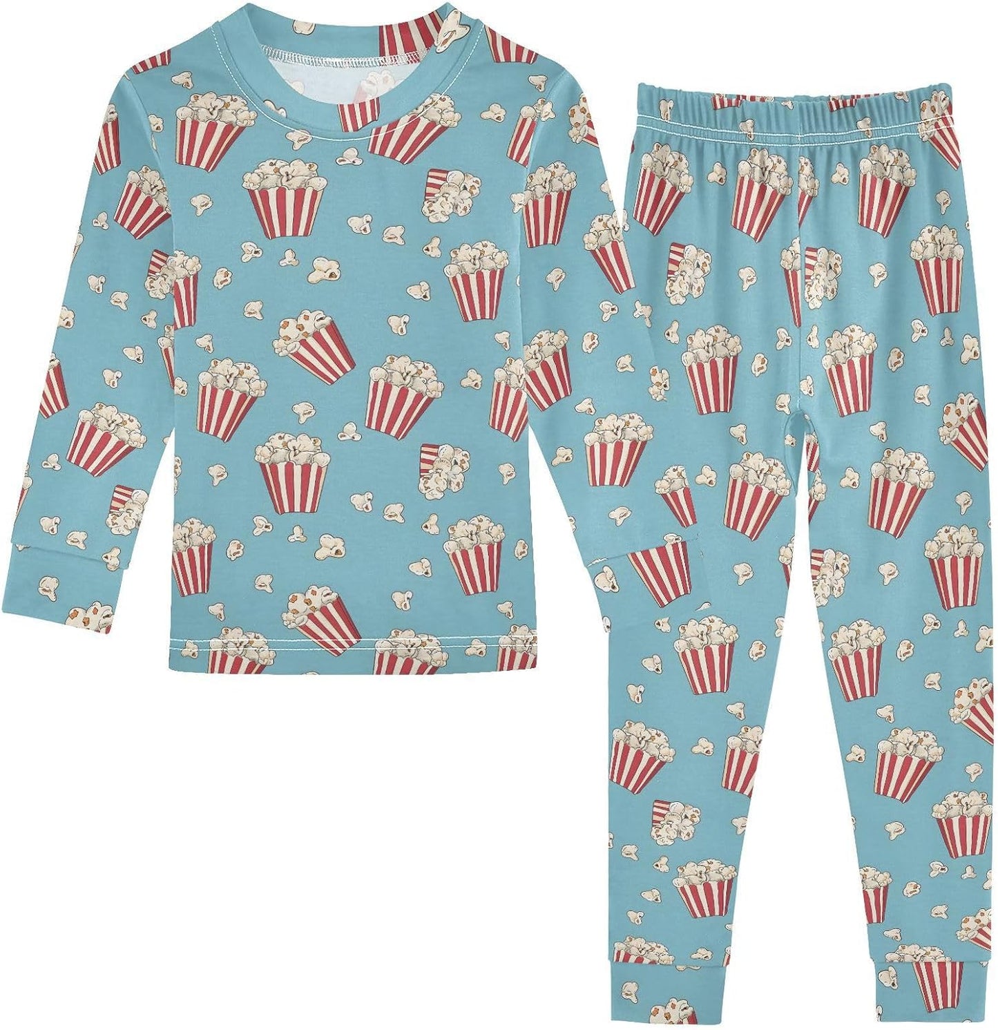 ALAZA Shark Starfish Palm Tree 2 Piece Pajama Set Long Sleeve Top and Pants Sleepwear Unisex - Colors B
