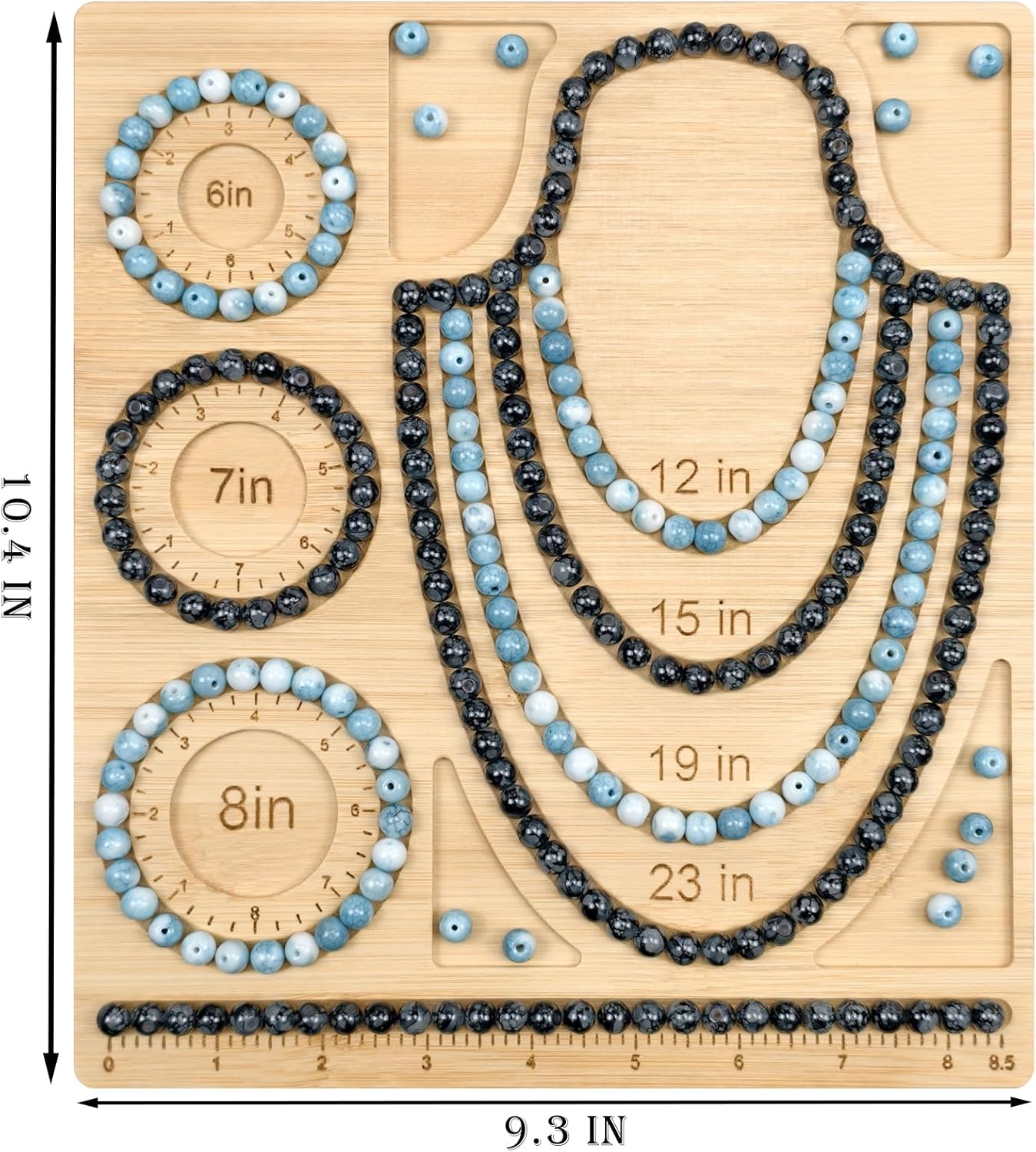 Petoysoso Bead Boards for Jewelry Making, Bamboo Beading Board for Bracelet & Necklace, Jewelry Making Supplies,Bead Tray Supplies