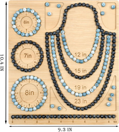 Petoysoso Bead Boards for Jewelry Making, Bamboo Beading Board for Bracelet & Necklace, Jewelry Making Supplies,Bead Tray Supplies