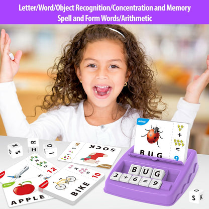 Yolscue Montessori Matching Letter Games,Educational Toys for 3-8 Year Olds Boys Girls,Alphabet Learning Toys for Kids Ages 3-8 Years,Birthday Party Gifts for 3-8 Year Olds Boys Girls(Blue)