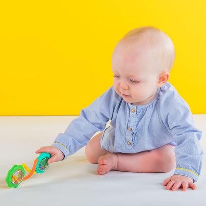 Bright Starts Soothers & Shakers 7pc Gift Set - BPA-Free Baby Rattles, Teethers and Stroller Toys, Unisex, Newborn+