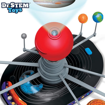 Dr. STEM Toys Solar System Projector Kit - Motorized Planet Model Set for Kids Ages 8-12 | Complete Educational Science Toy with 50+ Pieces | Home & Classroom Use