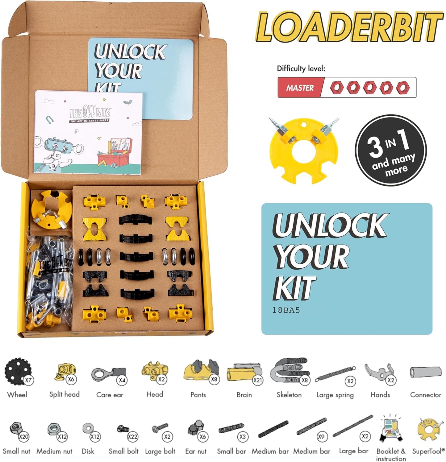 The Off Bits AirBit – Build Your Own Airplane! STEM Building Kit for Creative Kids 8-12 & Curious Adults, Fun Educational Gift for Boys & Girls