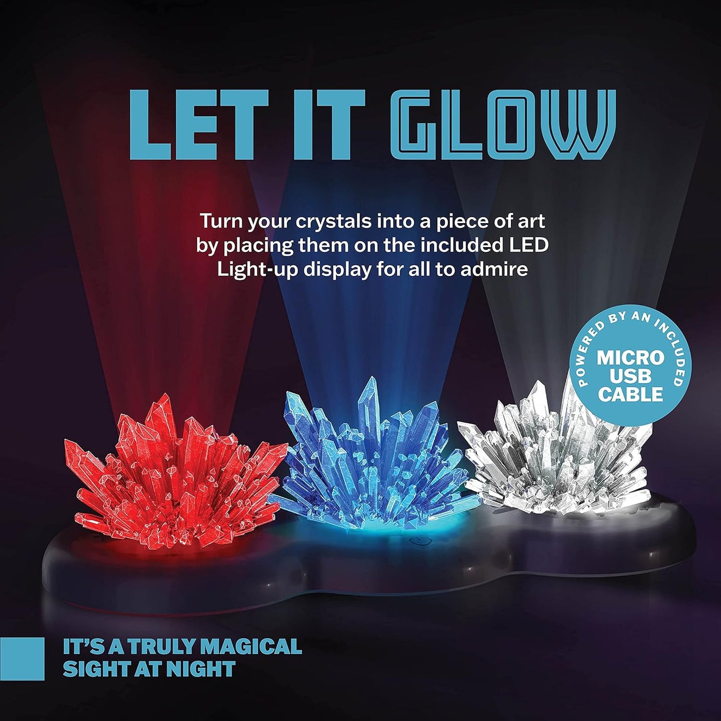 Crystal Growing Kit for Kids - Science Experiments for Boys and Girls Ages 6-12 Year Old Girl Gifts - Boy Toys STEM Crafts Activities, DIY Projects - Gift for Kids Age 6 7 8 9 10 11 12