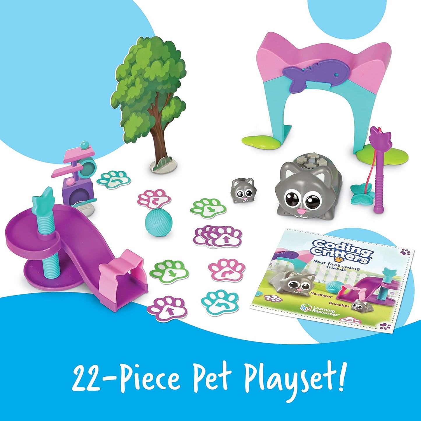 Learning Resources Coding Critters Scamper & Sneaker, Screen Free Toys Coding for Kids, Electronic Learning & Education Toys for Preschool STEM Ages 4 and Up