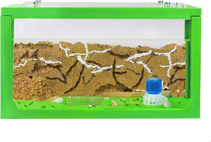 Anthouse.ES - Natural Sand Ant Farm - Acrylic Starter Kit 20x10x10 cm - Sand, Pipette, and Water Dispenser Included - Easy Installation