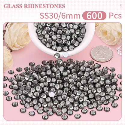5000PCS SS6/2mm Glass Crystal Rhinestones (Clear), Bedazzling Flatback Rhinestones for Crafting DIY Crafts Nail Art Makeup Decoration, Gems Diamond Charms for Tumbler Shoes Clothing Mug