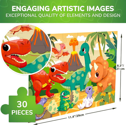 QUOKKA Puzzles for Kids Ages 3-5 - 30 Pieces Puzzles for Toddlers 2-4 - Sea World Learning Jigsaw Puzzles for Kids 4-6 Years Old - Educational Toys for Boy and Girl
