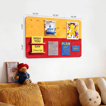6 Pack Felt Bulletin Board Set, 11.8"x15.7" Wall-Mounted Pin Board, Cork Board Alternative with 2 Mini Insert Panels, Vision Board for Photo Display, Kids Wall Decor for Nursery, Classroom