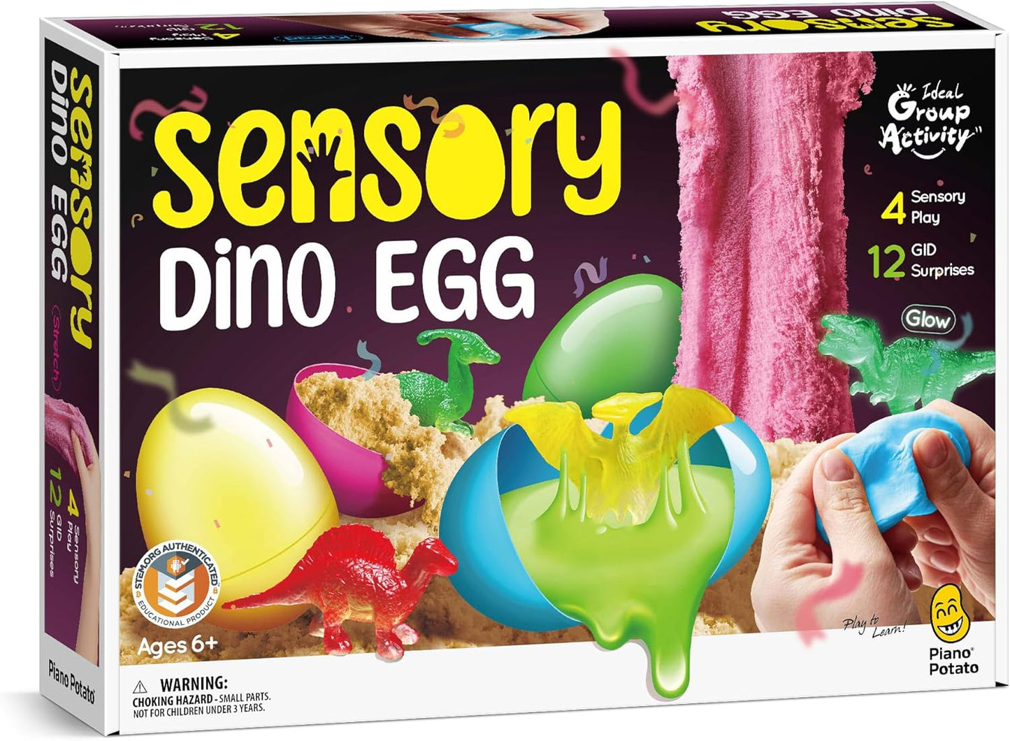 Gamerside Dino Eggs Dig Kit, 12 Glow in The Dark Dinosaur Eggs Dig Kit Excavation Set, Dinosaur Toys for Kids 6-8 8-12, Educational STEM Archaeology Science Kits - Easter Gift for Boys Girls