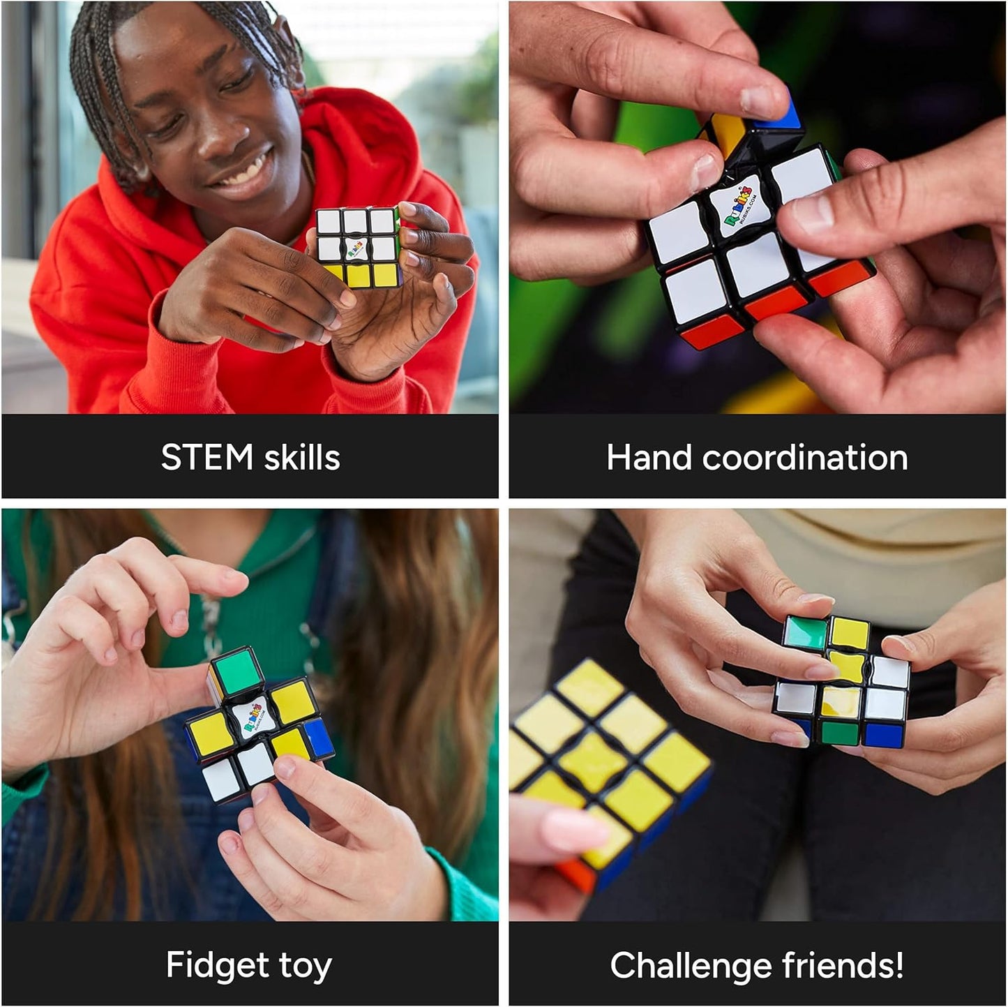 Rubik’s Cube, Apprentice, 2x2 Beginner Cube, Problem-Solving Brain Teaser, Classic Color-Matching Puzzle, Fidget Toy, Sensory Puzzle for Adults, Teens, Kids, for Ages 7 & Up