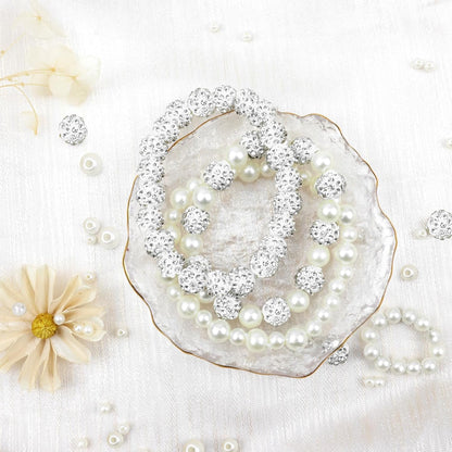 Hpebl 2136PCS Beads for Bracelets Pearl Bracelet Making Kit Friendship Bracelet Kits Bracelet Bead Kits Small Pearl Bead and Gold Beads Beading Kit for Bracelets Jewelry Making Kit