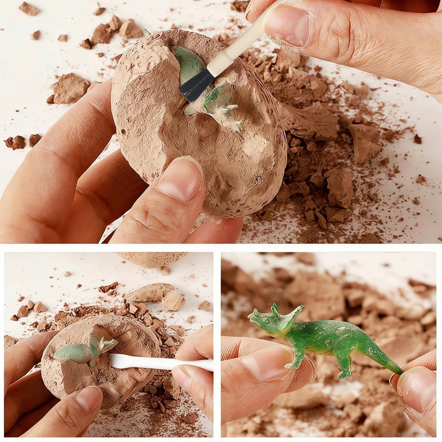 Dino Eggs Dig Kit, 12 Pack Dinosaur Eggs Excavation Science Experiments Kits for Kids 4-12, Dinosaur Toys for 3 4 5 6 7 8 9 10 Year Old Boys Girls