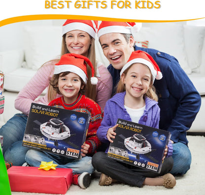AESGOGO STEM Projects for Kids Ages 8-12, Solar Robot Toys 6-in-1 Science Kits DIY Educational Building Space Toy, Christmas Birthday Gifts for 7 8 9 10 11 12 13 Year Old Boys Girls Teens.
