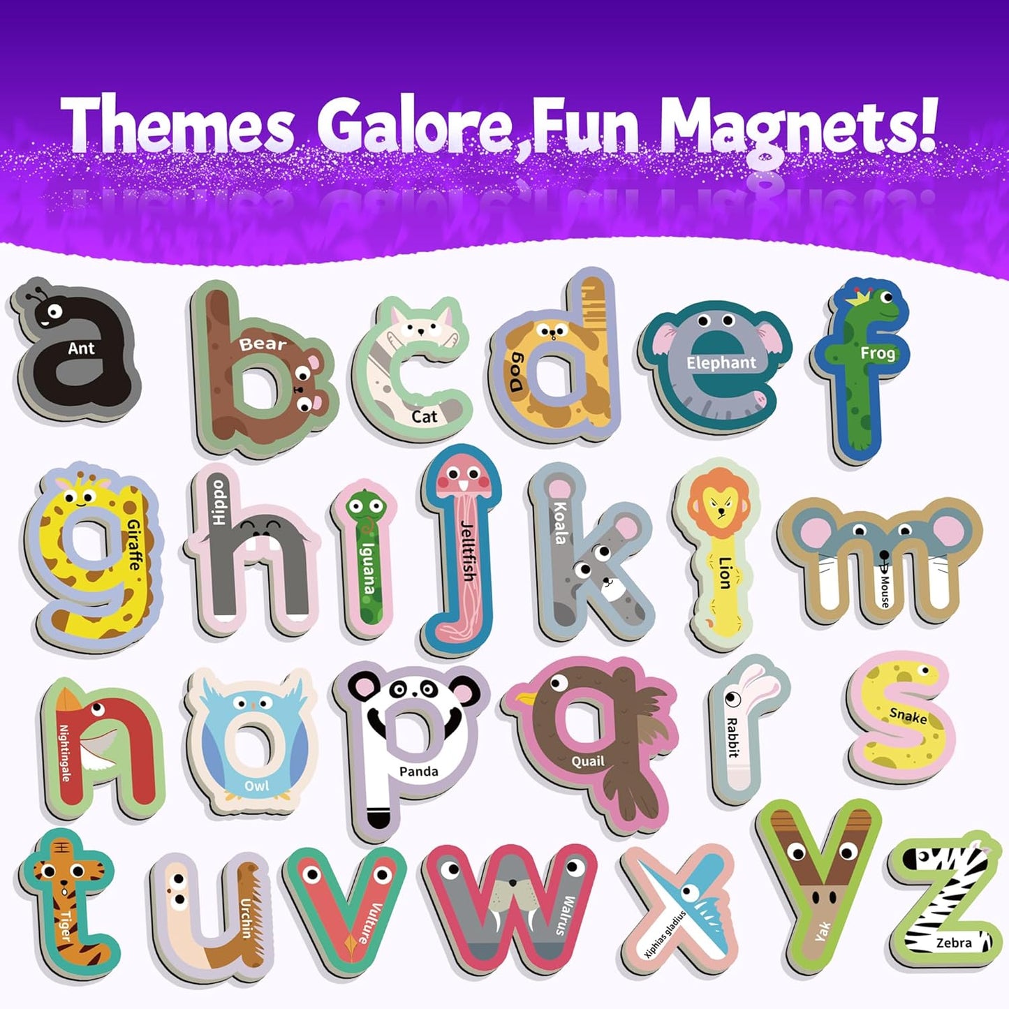 26 Pieces Large Magnetic Letters for Fridge, Capital A-Z Alphabet Magnets for Toddlers 1-3, Large Magnetic Letters for Fridge & Whiteboard, Alphabet Magnets for Toddlers 1-3
